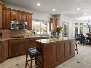 Kitchen offers lots of natural light