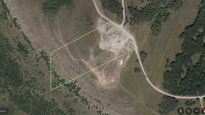 Aerial view with approximated property lines.