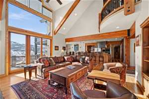 More great views and an open floor plan.  Tons of natural light. Sliding doors lead to the deck and patio.