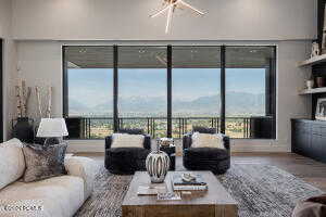 Living room featuring hardwood / wood-style flooring