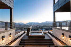 Exterior space with a mountain view