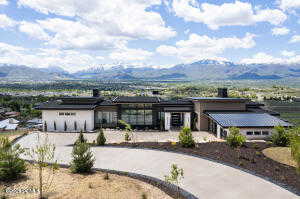 View of front facade with a mountain view