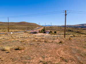 Property view of mountains with a rural view