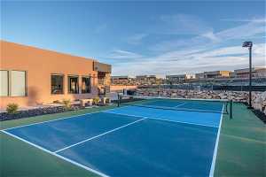 View of pickleball court