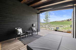 View of wooden terrace