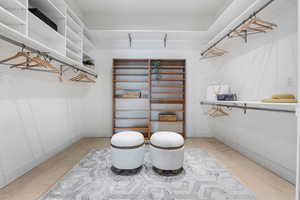 View of spacious closet