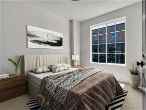 3rd floor bedroom. Photo is from a similar unit in the development