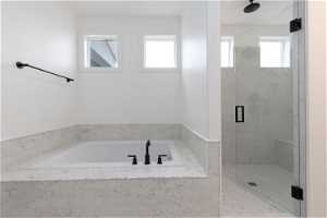 Bathroom with separate shower and tub