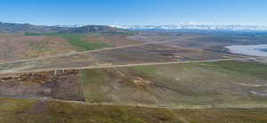 Bird's eye view featuring a mountain view and a rural view