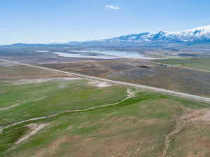 Drone / aerial view featuring a mountain view and a rural view