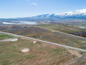 Aerial view with a mountain view and a rural view