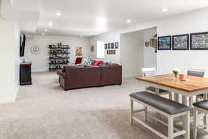 View of carpeted living room