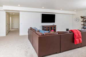 View of carpeted living room