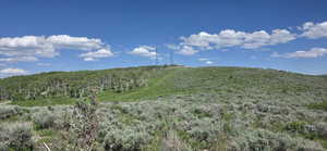 View of hillside land.