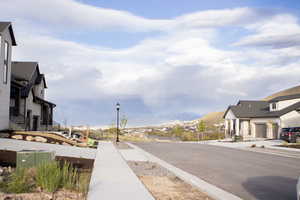 View of street with a mountain view