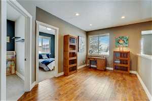 1 of 3 flex spaces in this home! Great for office, play area, workout space, craft tables...and it has mountain views!
