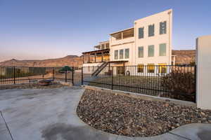 Exterior space with a mountain view