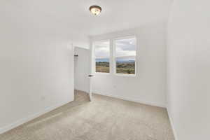 View of carpeted spare room