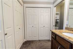 Multiple closets in the master suite