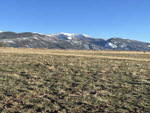 Mountain view featuring a rural view