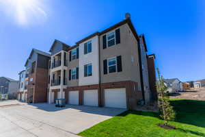 Exterior space featuring a garage