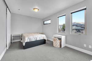 View of carpeted bedroom