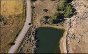 Birds eye view of property