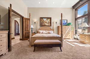 View of carpeted bedroom