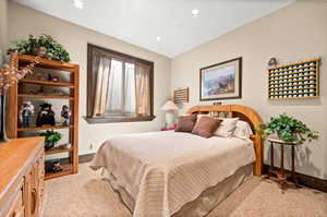 View of carpeted bedroom