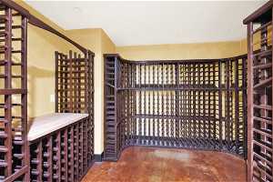 View of wine cellar