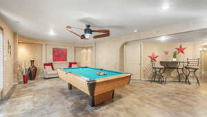 Basement living area/entertainment space