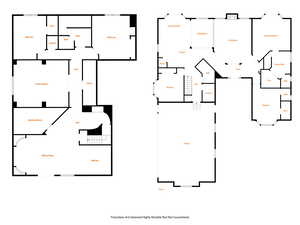 Main floor and basement floor plan