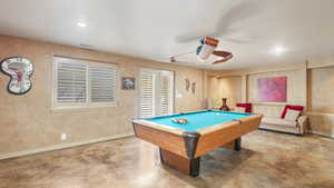 Basement living area/entertainment space