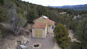 Aerial view of the bunkhouse