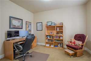 View of carpeted office space