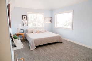 Bedroom featuring carpet flooring