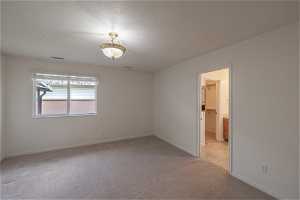Spacious master bedroom  with walk-in closet and bath.