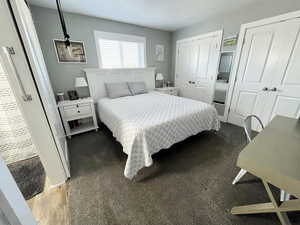 Bedroom featuring carpet floors