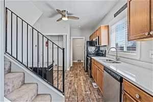 Stairs lead up to the loft, 3rd bedroom, office, gaming area, flex space!