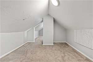 There are two sections in the loft/attic. This back section makes a great master style closet.