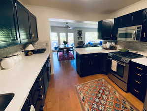 Kitchen open to family room