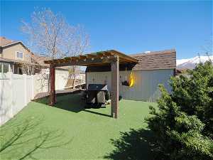 Covered space for Lawn Mower