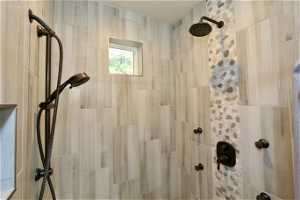 Large Master Shower with seat