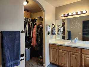 Bathroom vanity and closet