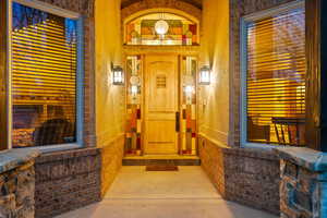 Front Entrance with Stained Glass Surround