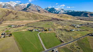 Drone / aerial view with a rural view and a mountain view