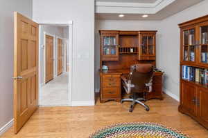 View of tiled home office