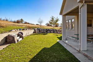 View of yard featuring a patio