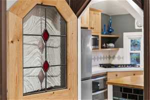 Kitchen Door, Custom w/ Stained Glass