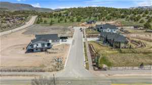 West side aerial view of 2400 East entering subdivision